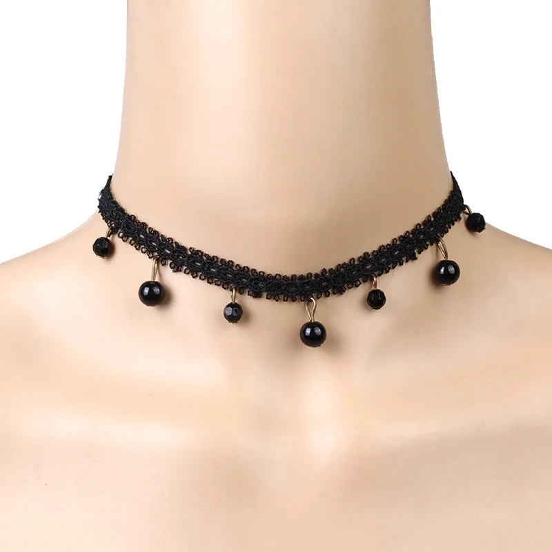 Black Pearl Choker Necklace 2018 Luxury Statement Chokers Necklaces For