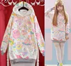 Cute Winter Womens Lolita Macaron girl Kawaii Loose Hoodie Cake Harajuku Long Sleeve Top Tee Loose Colorful Fairy Kai ► Photo 2/6