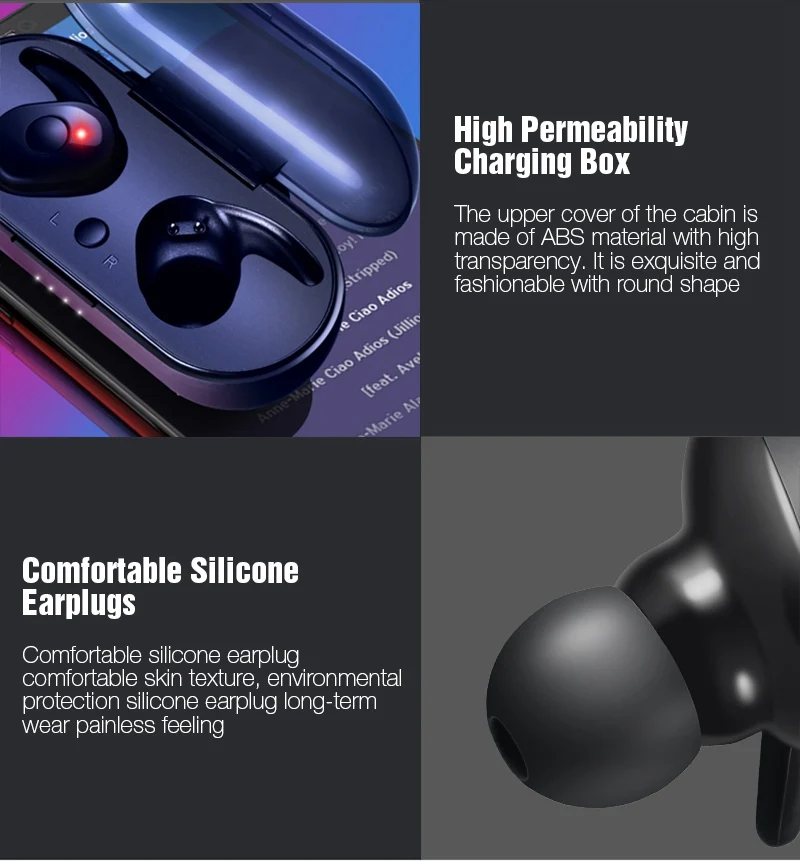 Artisome Bluetooth 5.0 Earphones TWS Bluetooth Wireless Headphones Music Wireless Earphones With Charging Box PK i10 tws i12    12