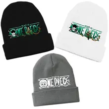 Модный аниме цельный пират Охотник Roronoa Zoro Beanie хлопок вязаный лыжный Skullies Хип-хоп мешковатая шапка девушка зимняя шапка для косплея