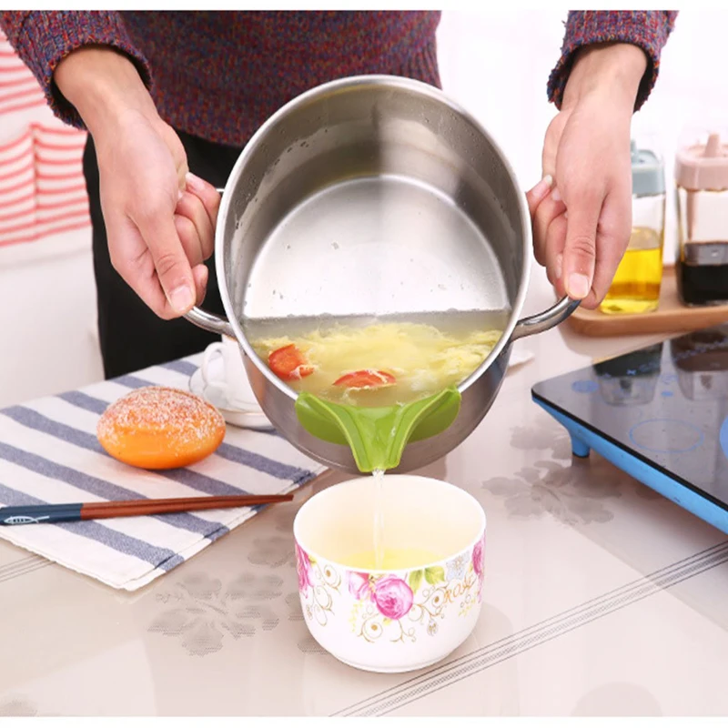 WALFOS креативная силиконовая противоскользящая Воронка для супа для горшков, кастрюль, миски и банки, кухонный гаджет, инструмент
