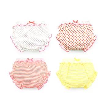

100% Cotton Baby Panties Kids Underwear Girl boy briefs fashion Bow Dot stripe Underpants Infant knickers underwear-15