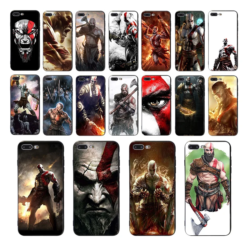 

Kratos Soft silicone back cover for iphone case x 6 6s 7 8 plus xs max xr se 5 5s black TPU Coque God Of War Mobile phone shell