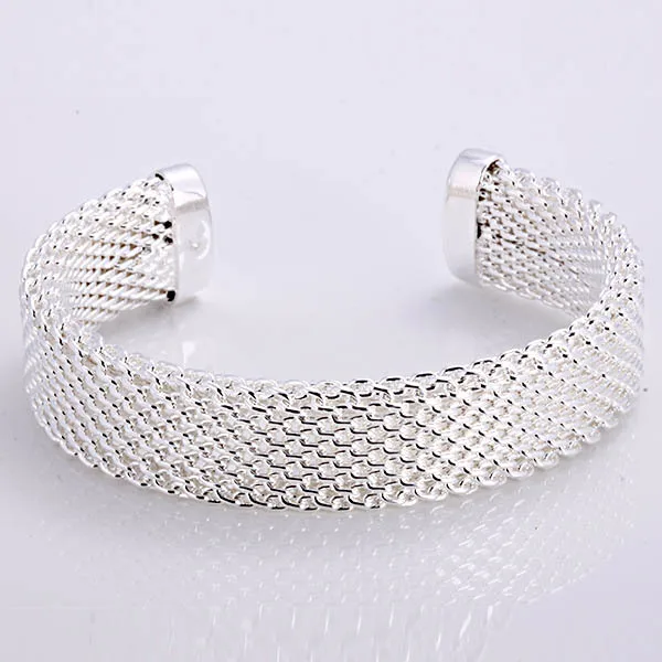 BP029.Free Shipping Wholesale 925 Silver Charm Bangles.Fashion Jewelry.Opening Cross Round Bangles For men.Nickel free | Украшения и