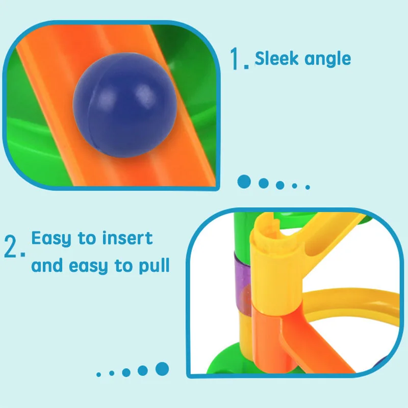 58 шт. DIY Строительство мраморный трек Запуск шары лабиринты трек строительные блоки тип трубопровода блоки строительные игры Детские игрушки