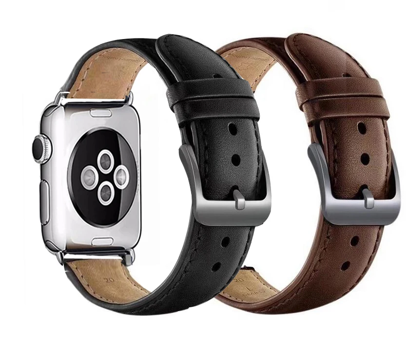 Ремешок для наручных часов кожаный ремешок 38 мм 42 40 44 Apple Watch iwatch 4 3 2 1 петля Ремень