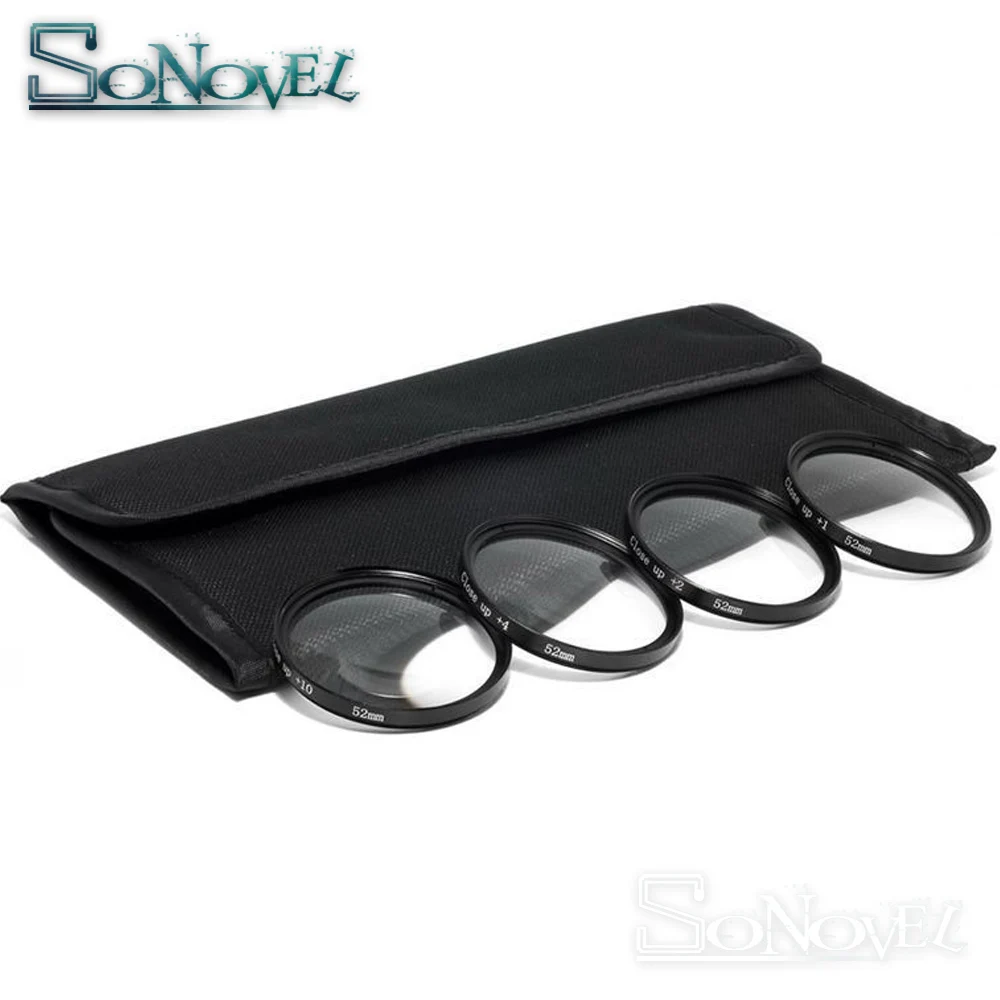 49 52 55 58 62 67 72 77 MM 매크로 클로즈업 필터 렌즈 세트, 캐논 니콘 DSLR 카메라 용 필터 케이스 포함 1 + 2 + 4 + 10