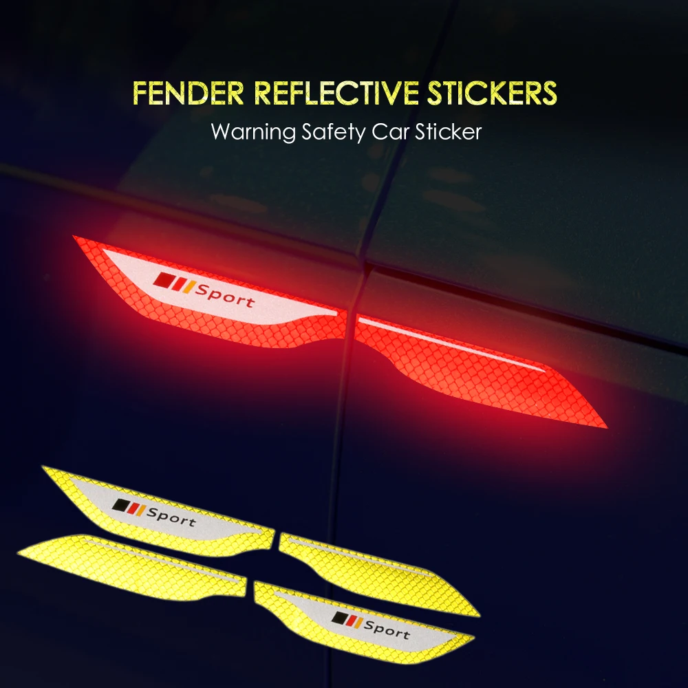 

Reflective Tape Mark Car Front Side Fender Decal Cover Trim Sticker For Audi a4 a3 a5 a6 rs4 rs3 tt q3 q5 q7 q2 ttrs Accessories