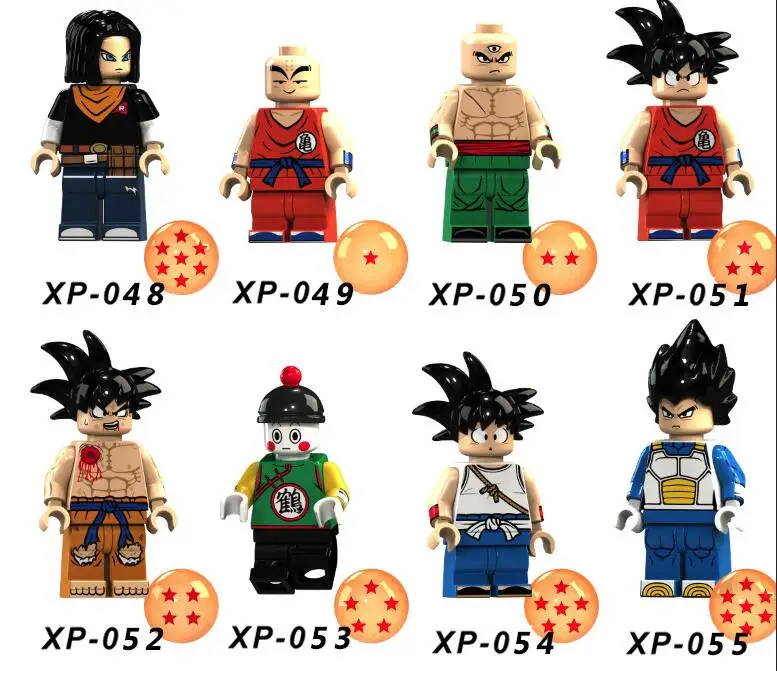 

8pcs Dragon Ball Son Goku/Kuririn/Chiao-tzu/Tenshinhan Minifigure Building Blocks Figure Bricks Compatible With Legoings
