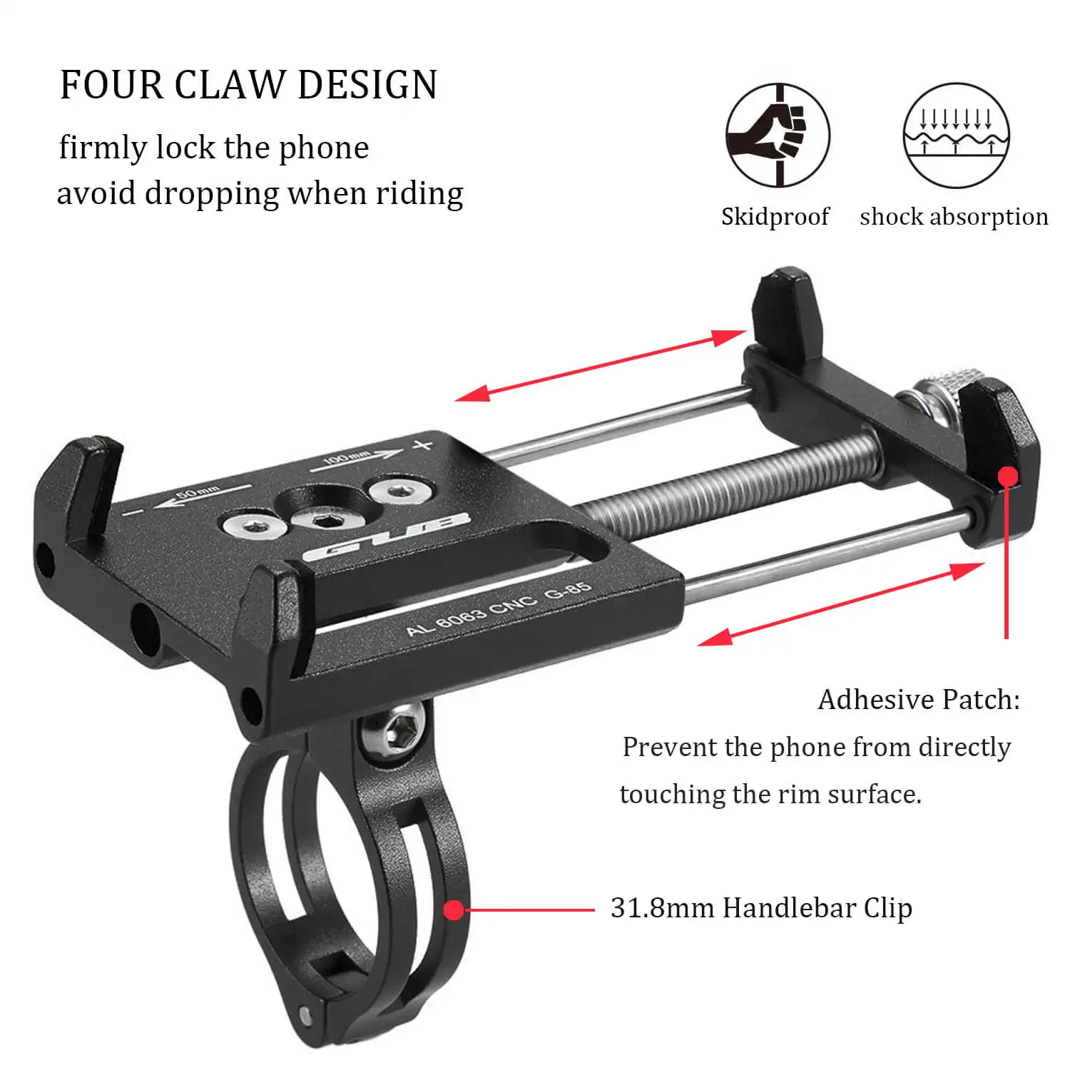 GUB велосипедный держатель для телефона, руль, G-85, G-84, регулируемый алюминиевый сплав, велосипедный держатель для мобильного телефона, кронштейн, аксессуары для велоспорта