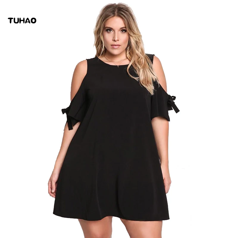 

TUHAO 2017 female clothing summer dress casual solid mini dresses vestidos de festa big sizes 3XL loose Women's clothes BC02