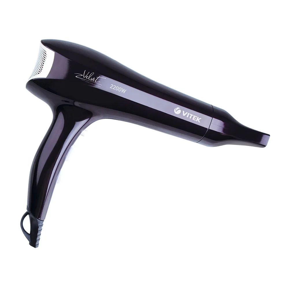 Фен VITEK VT-2249 VT (Мощность 2200 Вт, 6 режимов, функция холодный воздух, ионизация, турмалиновое покрытие)