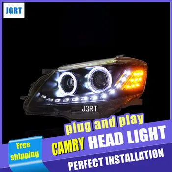 

Car Styling for Toyota Camry Headlight assembly 2009-2011 LED Headlight Lens Double Beam H7 with hid kit 2pcs.
