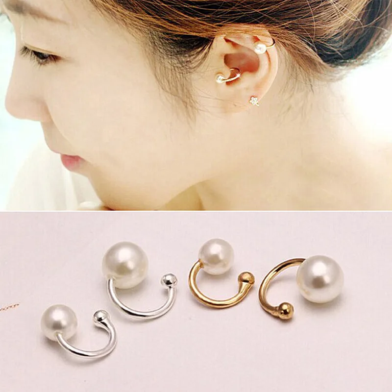 1 шт. новые серьги для клипса Brincos Earing boucle d'oreille Bijoux Pearls манжеты женщин свадебные
