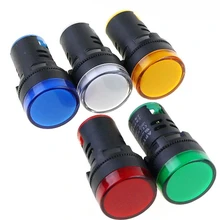 Индикатор AD16-22DS светодиодная сигнальная лампа 12v24v36v220v380v 22 мм, 50 шт в наборе