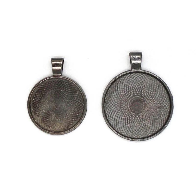 ZXZ-10pcs-Gunmetal-Black-25mm-30mm-Round-Necklace-Bezel-Blank-Pendant-Trays-Cabochon-Cameo-Base-Setting