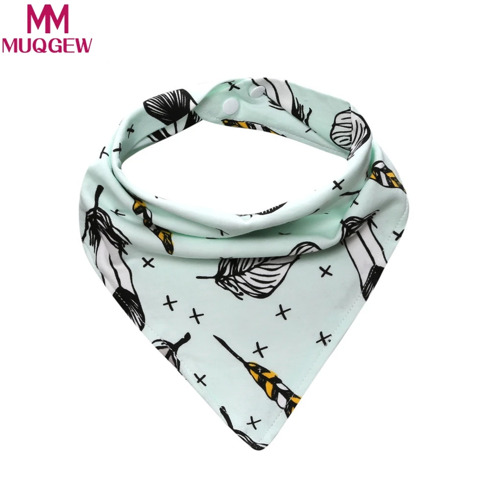Cute Baby Unisex Kids Cotton Bandana Bibs Feeding Saliva Towel Waterproof