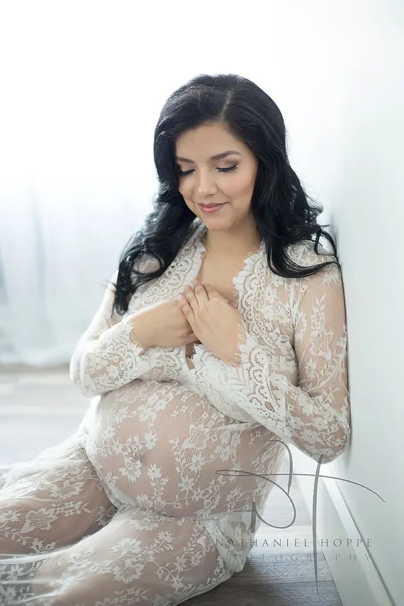 Plus Size Maternity Dresses Photography Props 2018 New Sexy Women Pregnancy Dress For Photo Shoot Lace Fancy Maxi Maternity Gown (17)