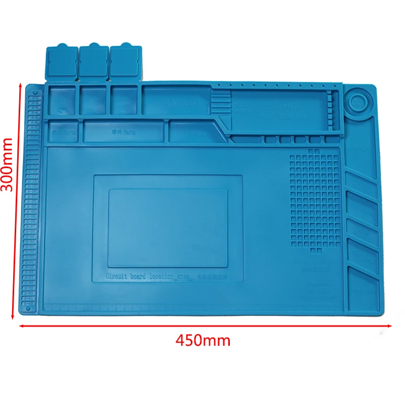 

S-160 BGA Heat Insulation Silicone Soldering Pad Repair Maintenance Platform Desk Mat with Magnetic Section