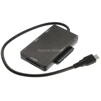 

Portable USB 3.1 Type-C USB-C to Multiple 2 USB 3.0 Hub SATA 3.0 TF MS Memory Card Reader Adapter Converter for MacBook Laptop