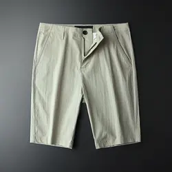Minglu темно-бахрома ткань летние тонкие Повседневное Для мужчин шорты Высокое качество эластичные тонкие Для мужчин шорты плюс Размеры M L XL