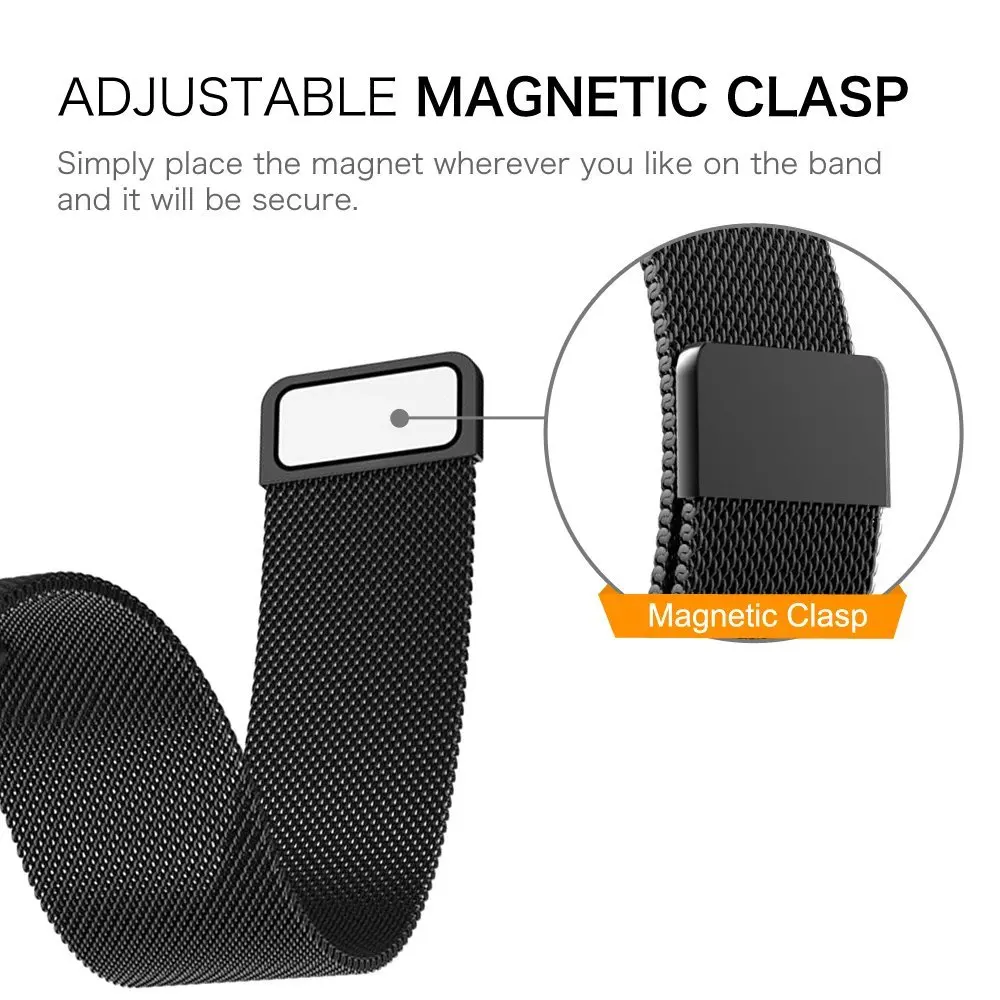 4in1 Smartwatch Accessories For Xiaomi Huami Amazfit Bip Strap Stainless Steel Bracelet Magnet With Plating Case Protector Film