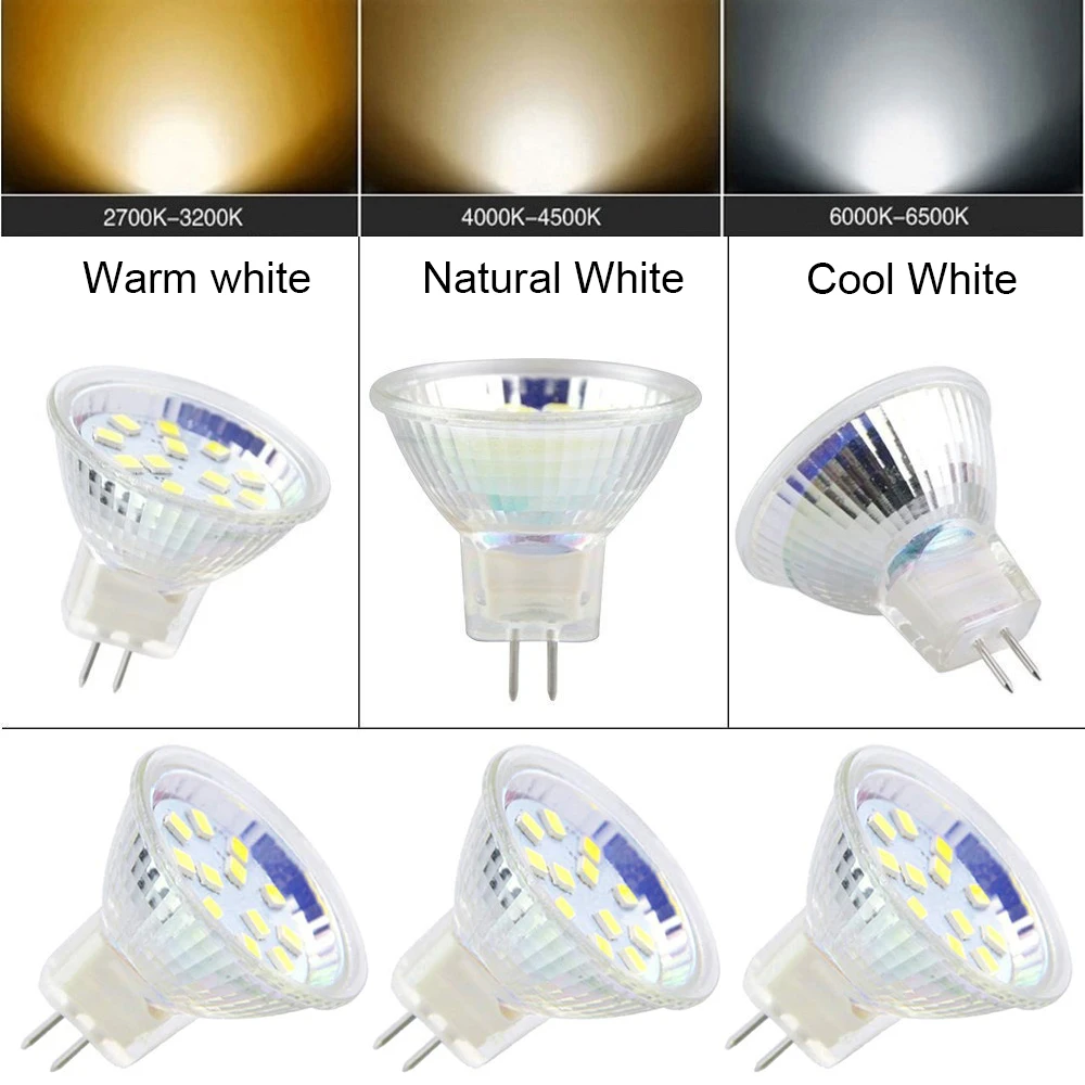 MR11/GU4 LED Bulb AD/DC 12V-24V Warm/Cold/Neutral White For Ceiling Lights Replace Halogen Lamp 1/4/6/10PACK D30