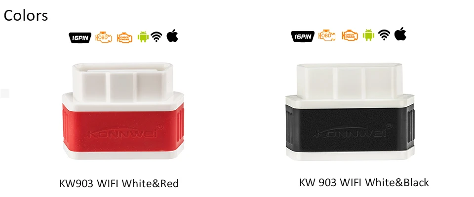 Konnwei KW903 wifi для Android и IOS системы для Iphone OBD2 диагностический инструмент ELM327 iCar2 OBDII сканера кода автомобиля сканер