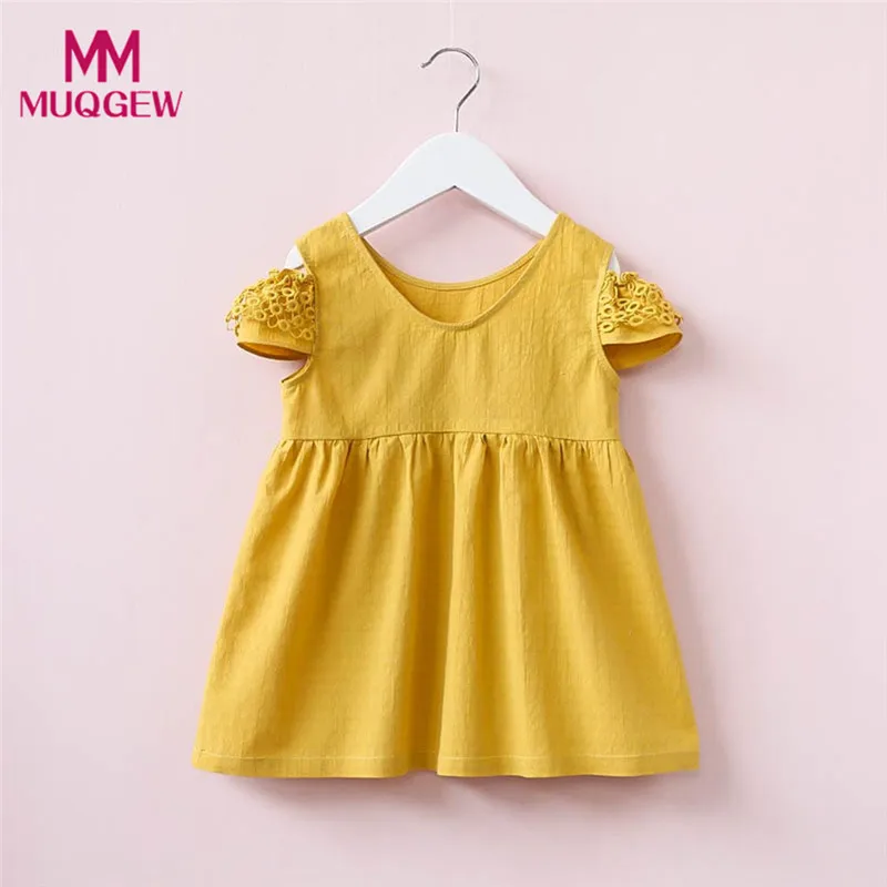 

Toddler Kid Baby Girl Summer Dress Strapless Short Sleeve Princess Party Dresses girls summer dress roupa infantil menina #sg