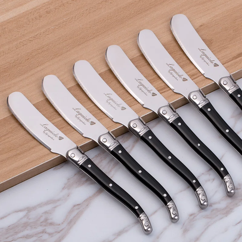 Buy Laguiole style Butter Knife Cheese Spreaders Set