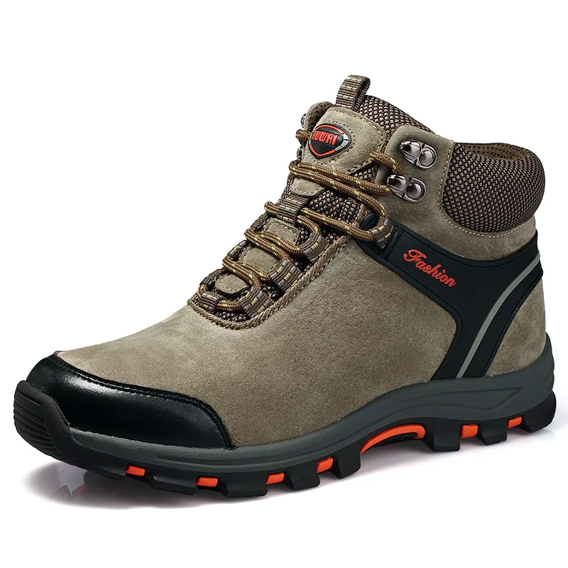 

New Waterproof Suede Hiking Shoe Anti-Skid Wear Resistant Sneakers Fishing Athletic Climbing High Top Trekking Snow Boots Winter
