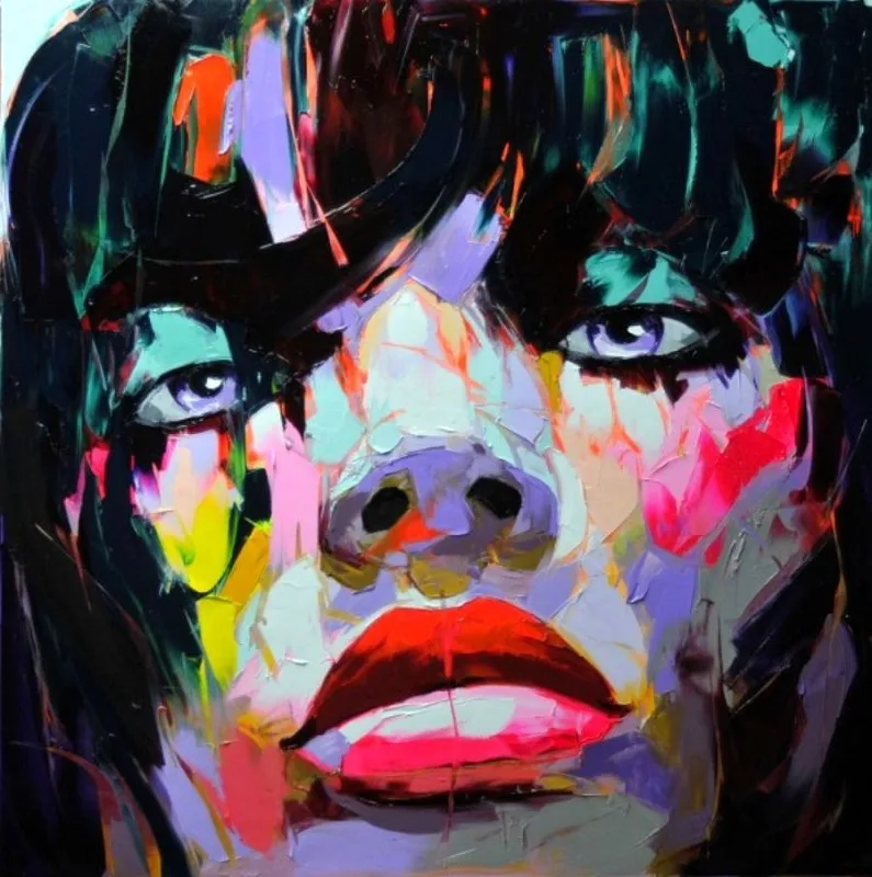 Warna Warni Gambar Handpainted Dinding Lady Gambar Potret Lukisan Minyak Keren Orang Abstrak Lukisan Minyak Di Atas Kanvas Pengiriman Gratis Oil Painting Paintings On Canvasoil Painting On Canvas Aliexpress