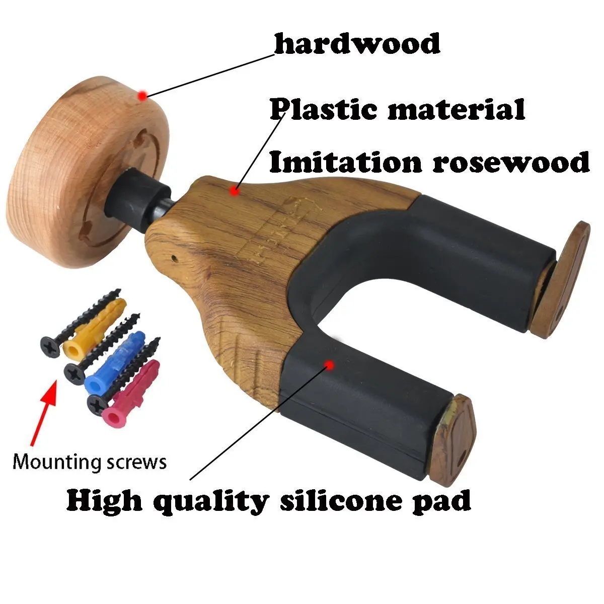 Buy Guitar Solid Wood Detachable Hook Automatic Lock