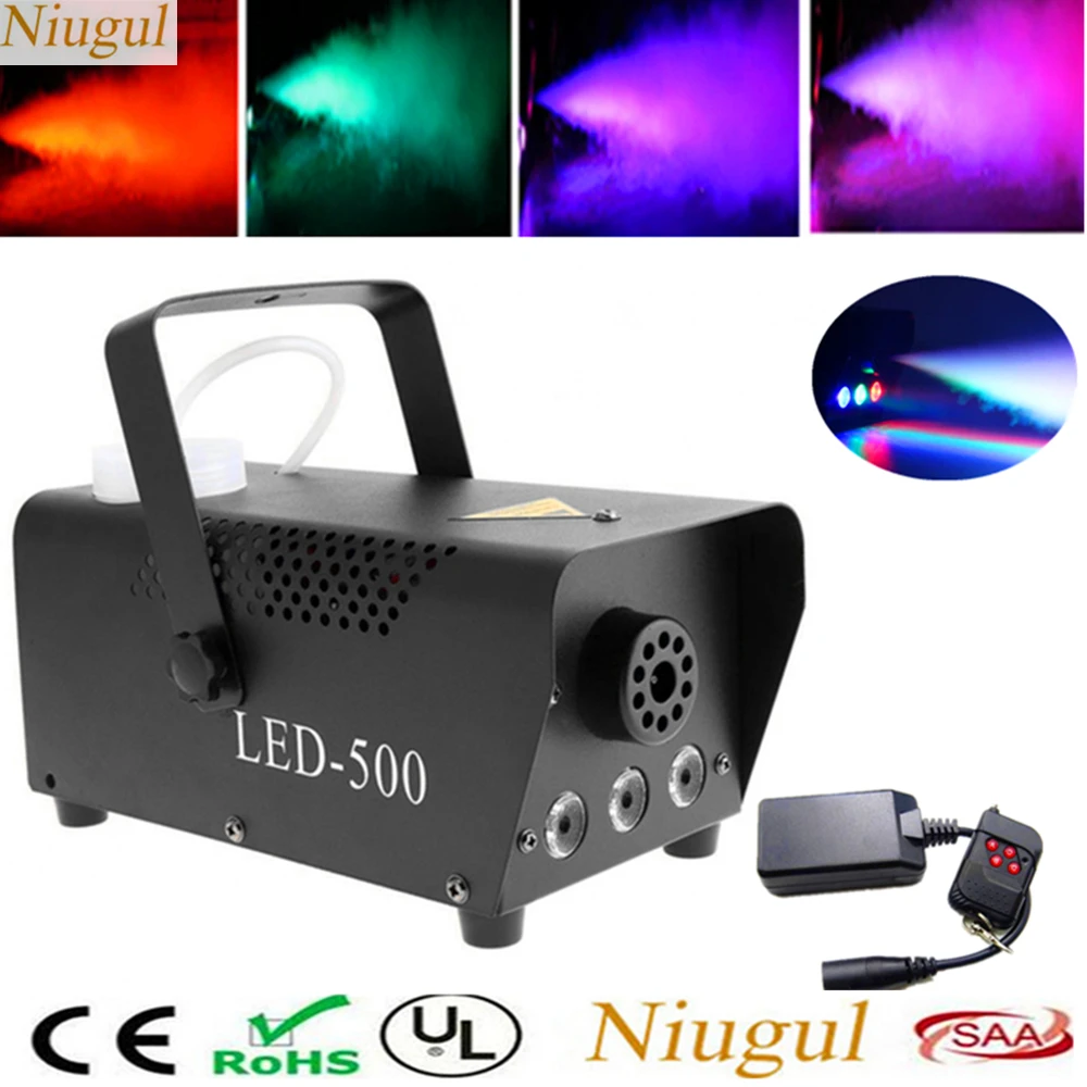 

Multicolor Wireless Control 500W LED Fog Machine/LED Fogger/Stage DJ Equipment Mist Maker/500W Smoke Machine With RGB LED Lights