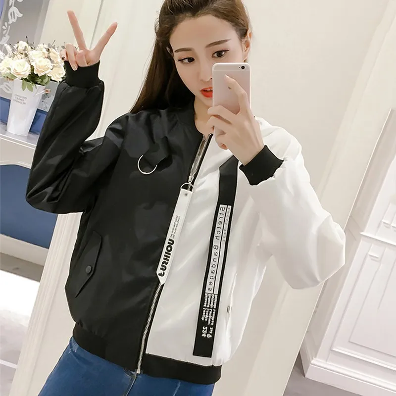 Basic Jackets Women 2019 Autumn Winter New Fashion Patchwork Jacket Coats Ladies Casual Long Sleeve Applique Chaquetas Female Basic Jackets Women 2019 Autumn Winter New Fashion Patchwork Jacket Coats Ladies Casual Long Sleeve Applique Chaquetas Female