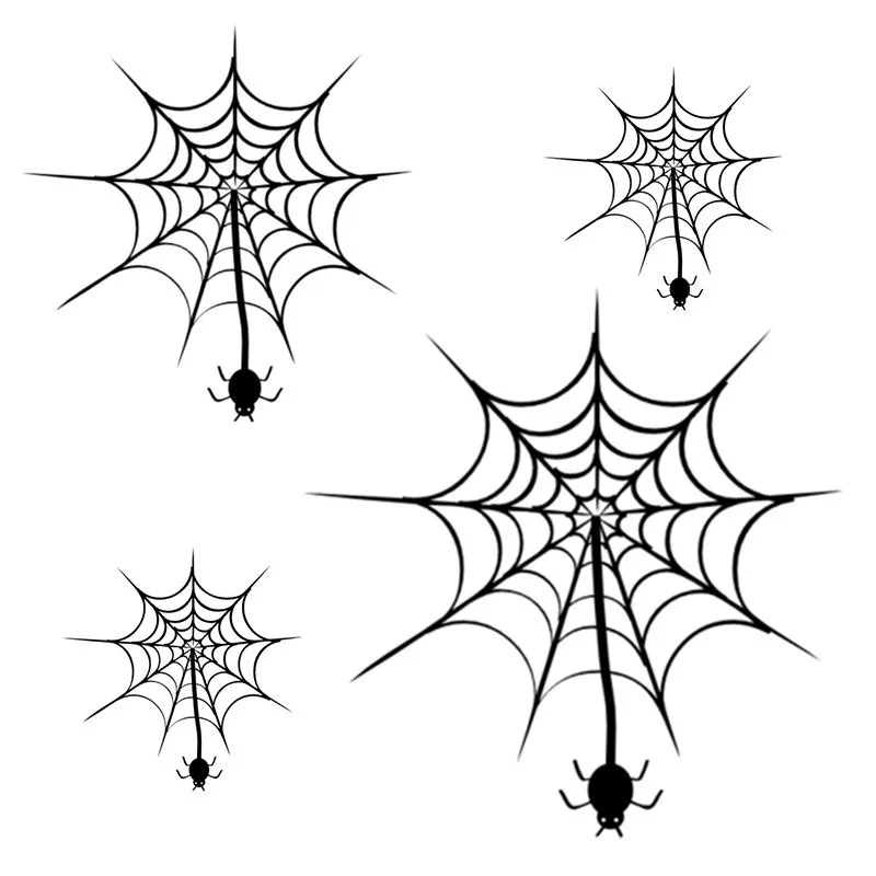 

Halloween Web Party Arrangement Simulation Spider Sticker Props Window Decoration Glass Sticker Spider Web Festival Props