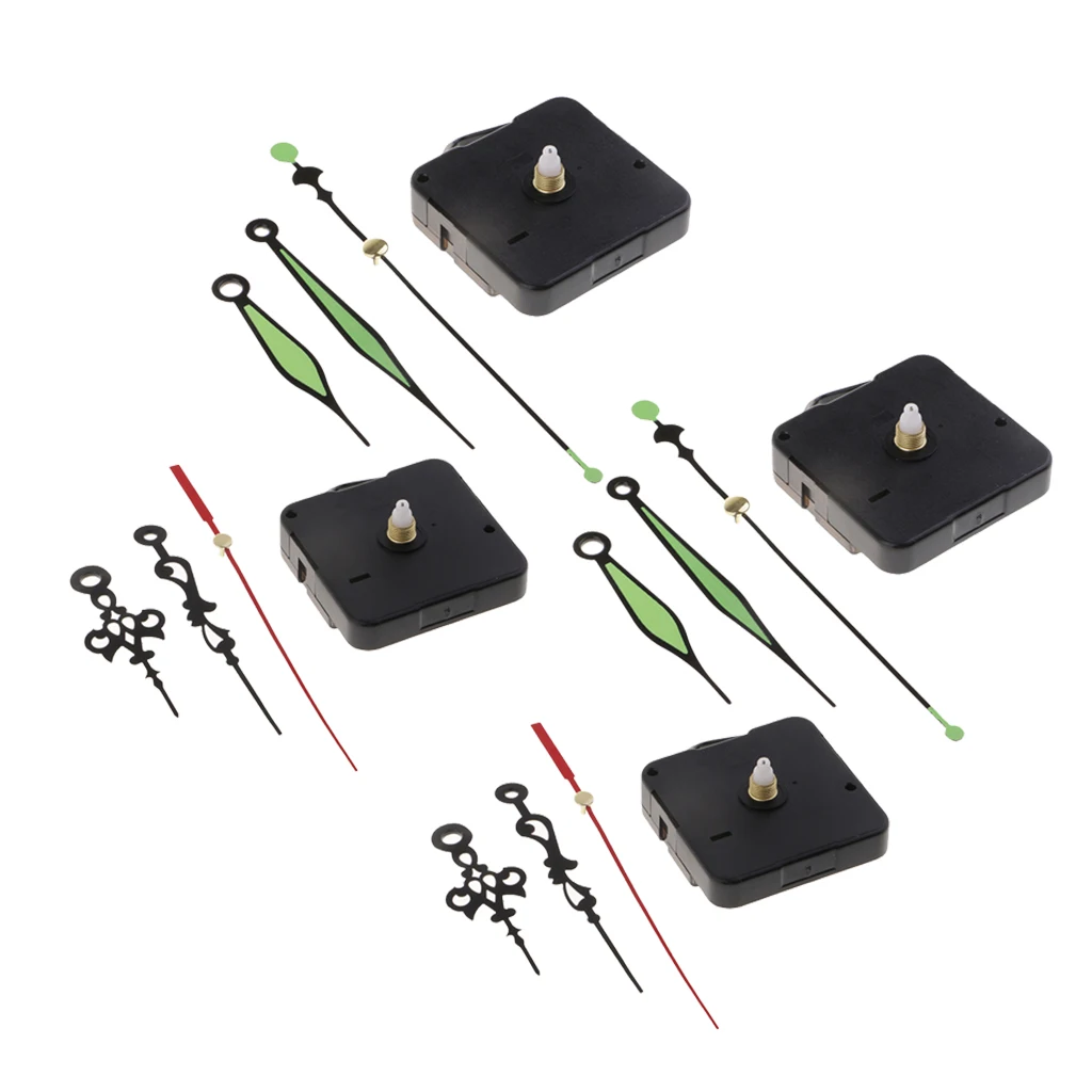 4 Sets Plastic Cross-Stitch Decoration Supply Quartz Wall Clock Mechanism Movement Diy Replacement Parts Repair Kits