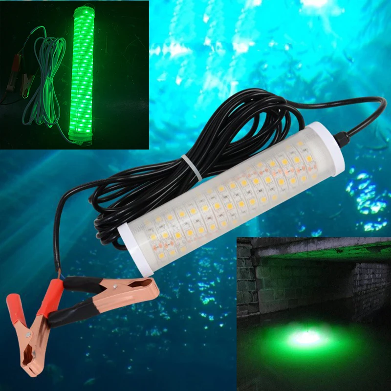 

1Pcs 12V 30W Car Green LED Underwater Submersible Fishing Light Car Boat Squid Fish Signal Lamp Light