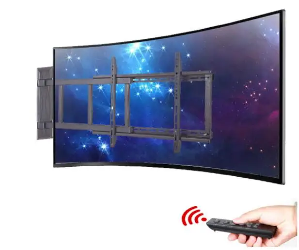  Intelligent electric remote control LCD rotating flat surface wall mount multi-function thin TV rac