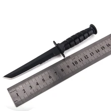 Tactical Hunting Knife Camping Survival Knife Sanding Black Handle Knife Outdoor Camping Hiking Survival Tools