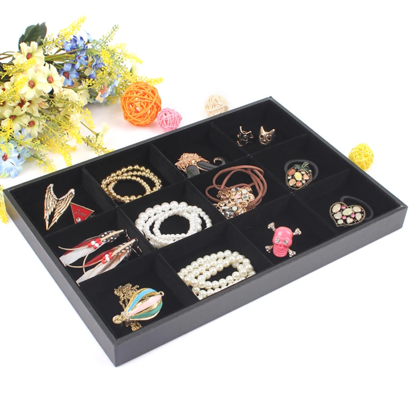 New Jewelry Display Tray Necklace Earring Holder Bracelet Case Plate