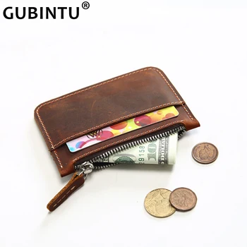 

Retro First Layer Leather Thin Coin Wallet Purse Leather Handmade Original Change Purse Driving License Mini Men's Short Wallet