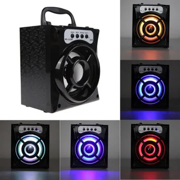 

DOITOP High Power Speaker Support TF Card LED Bluetooth Wireless Stereo Subwoofer Outdoor Speaker 3D Surround Radio Loudspeaker