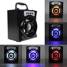 DOITOP High Power Speaker Support TF Card LED Bluetooth Wireless Stereo Subwoofer Outdoor Speaker 3D Surround Radio Loudspeaker