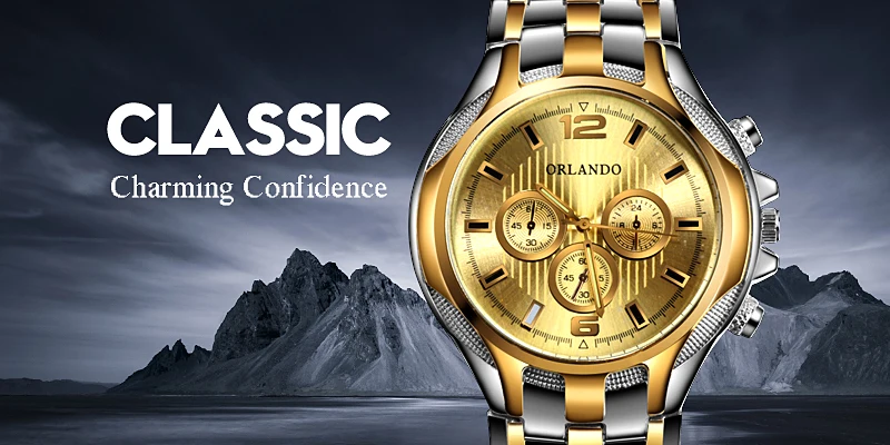 Высококачественные роскошные Брендовые мужские часы, Классические кварцевые наручные часы из нержавеющей стали темно-золотого цвета, мужские часы reloj hombre