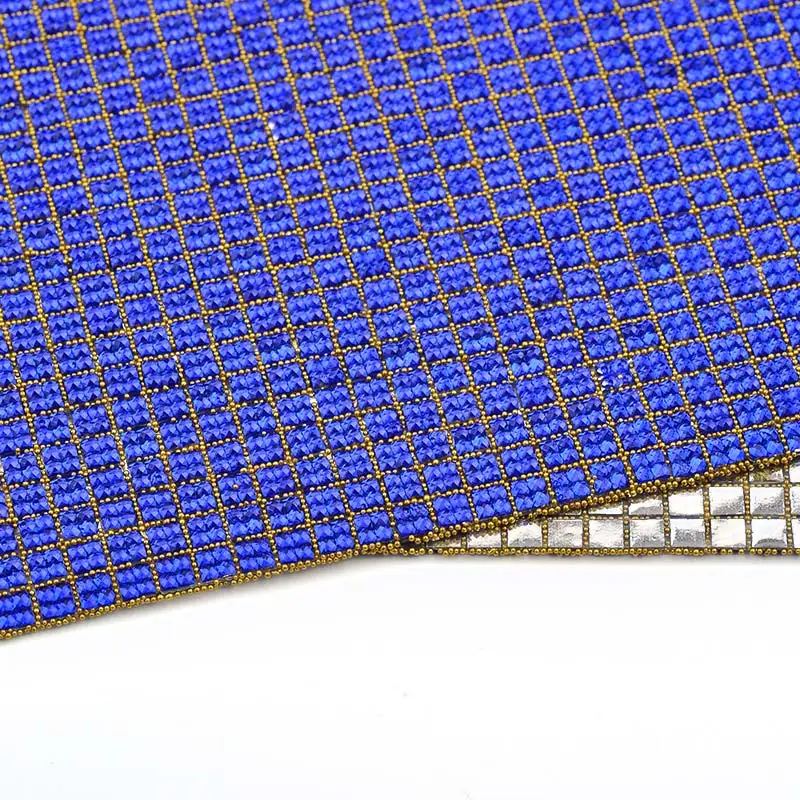 JUNAO 24*40 см смесь цветной смолы Стразы на сетчатой основе отделка Свадебные Аппликации кристаллы Ткань Лист страз наклейки для DIY ювелирных изделий - Цвет: Dark Blue