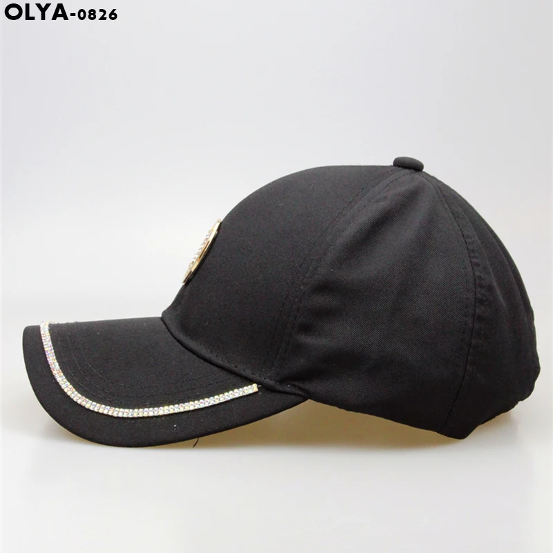 

OLYA 2019 Men and women's cap black baseball cap pink sun cap outdoor sun protection sports travel sun protection injury