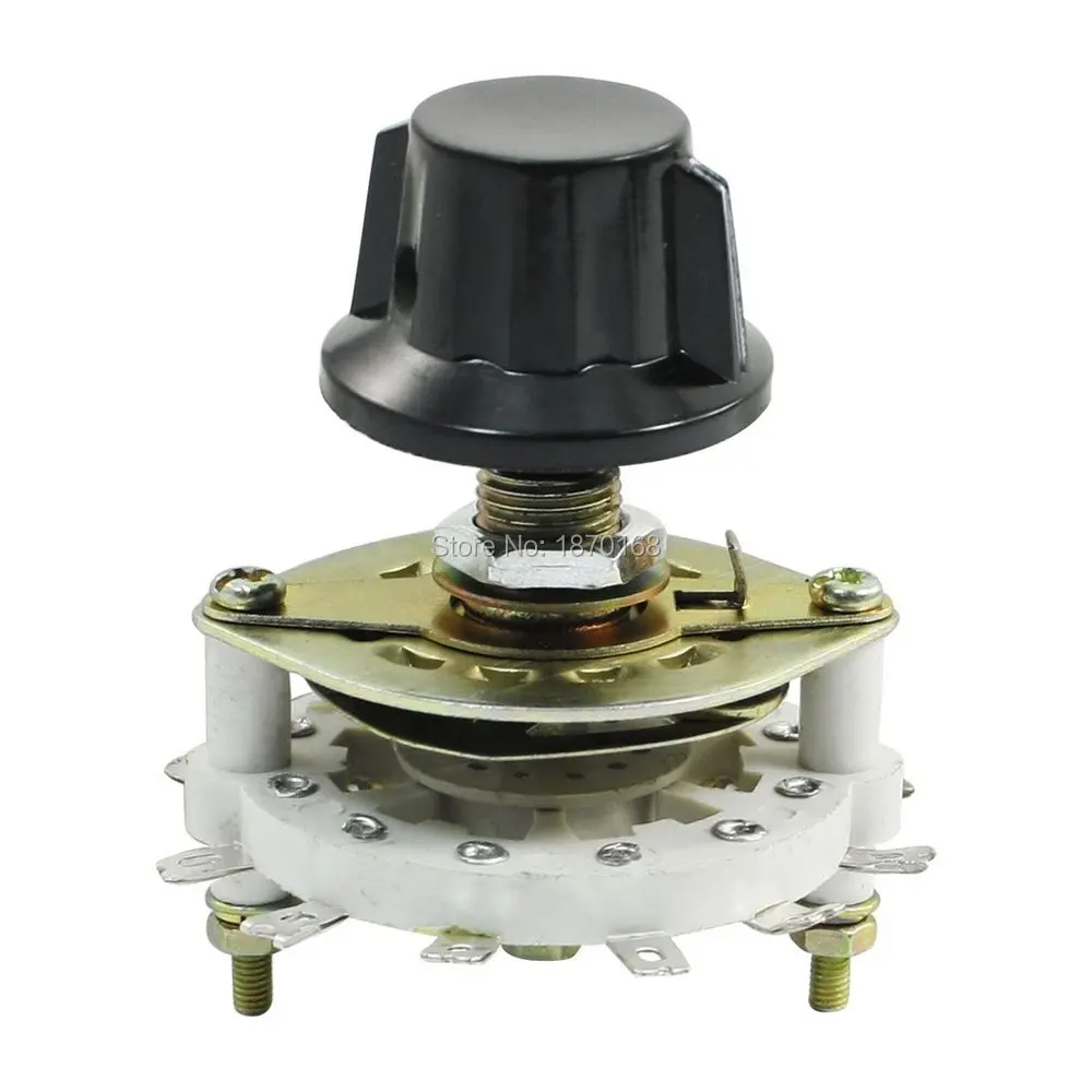 

Kenop hitam, 3P3T 3 tiang 3 posisi Band Channel Rotary Switch pemilih