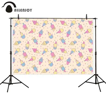 

Allenjoy summer backdrop photography Ice cream popsicle repeat icons children birthday party background photophones for a photo