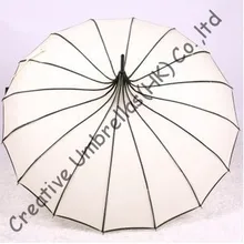 Женский модный зонтик от солнца, 8 мм пагода зонты и 7,0 мм металлические рифленые Длинные ребра, открытый вручную, башня зонтик, 16 к